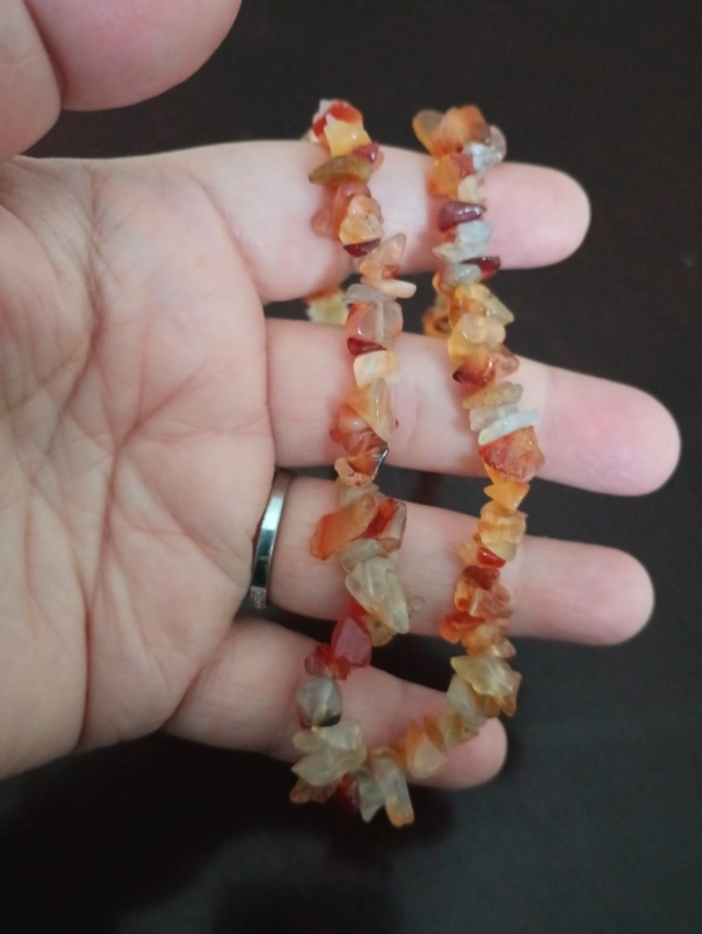 Women’s Carnelian Chip Necklace - Orange Multi